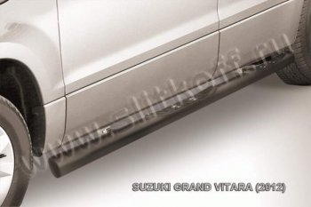 Защита порогов Slitkoff Suzuki (Сузуки) Grand Vitara (Гран)  JT 5 дверей (2012-2016) JT 5 дверей 2-ой рестайлинг