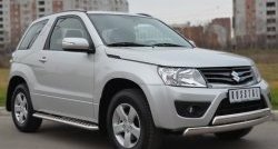 21 699 р. Широкая защита порогов (3 дв.) SLITKOFF  Suzuki Grand Vitara  JT (2012-2016) 3 двери 2-ой рестайлинг  с доставкой в г. Омск. Увеличить фотографию 3