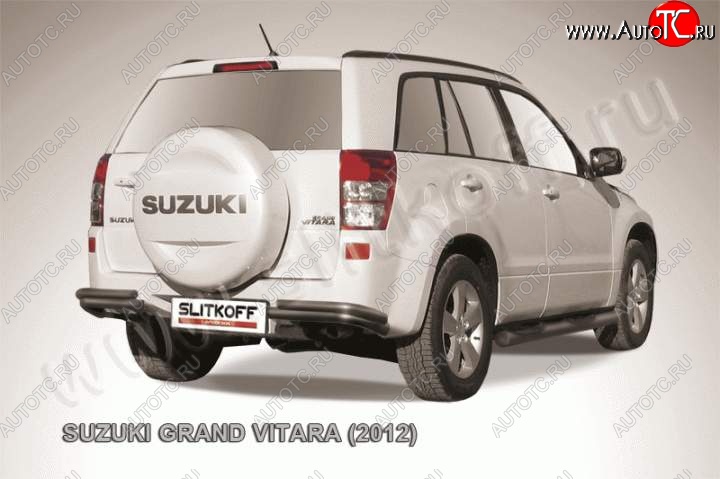 5 999 р. Уголки d57+d42 двойные  Suzuki Grand Vitara  JT 5 дверей (2012-2016) 2-ой рестайлинг (Цвет: серебристый)  с доставкой в г. Омск