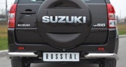 Одинарная защита заднего бампера из трубы диаметром 63 мм (5 дв.) Russtal Suzuki Grand Vitara JT 5 дверей 2-ой рестайлинг (2012-2016)