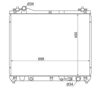 Радиатор двигателя SAT Suzuki Grand Vitara JT 5 дверей дорестайлинг (2005-2008)
