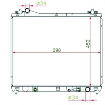 Радиатор двигателя SAT Suzuki Grand Vitara JT 5 дверей дорестайлинг (2005-2008)