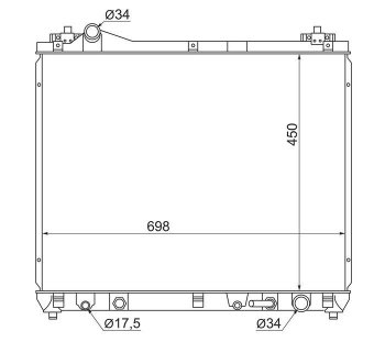 Радиатор двигателя SAT Suzuki Grand Vitara JT 3 двери дорестайлинг (2005-2008)