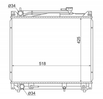 5 299 р. Радиатор двигателя SAT Suzuki Grand Vitara FTB03 3 двери (1997-2005)  с доставкой в г. Омск. Увеличить фотографию 1