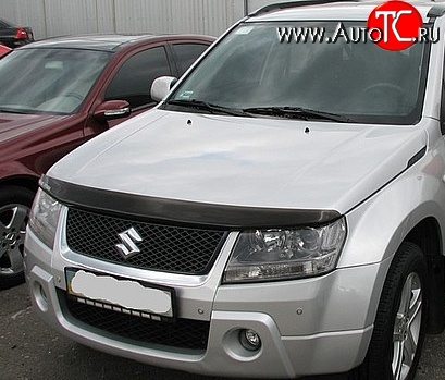 2 799 р. Дефлектор капота NovLine Suzuki Grand Vitara JT 3 двери дорестайлинг (2005-2008)  с доставкой в г. Омск