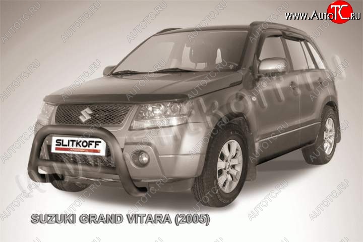 20 449 р. Кенгурятник d76 низкий  Suzuki Grand Vitara ( JT 5 дверей,  JT 3 двери) (2005-2008) дорестайлинг, дорестайлинг (Цвет: серебристый)  с доставкой в г. Омск