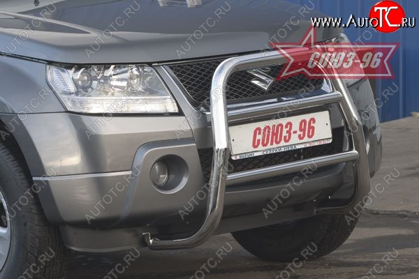 11 249 р. Защита переднего бампера Souz-96 (d60) Suzuki Grand Vitara JT 5 дверей дорестайлинг (2005-2008)  с доставкой в г. Омск