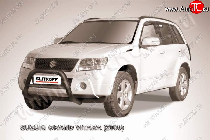 20 449 р. Кенгурятник d76 низкий Suzuki Grand Vitara JT 5 дверей дорестайлинг (2005-2008) (Цвет: серебристый)  с доставкой в г. Омск