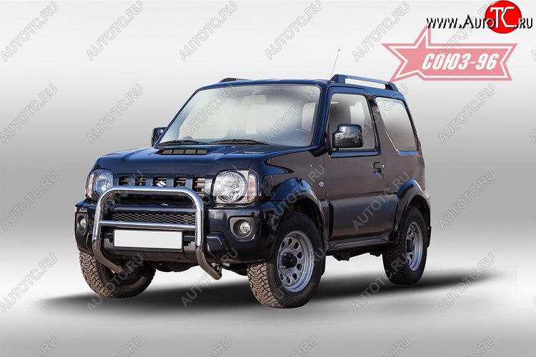 9 899 р. Защита переднего бампера Souz-96 (d60) Suzuki Jimny JB23/JB43 2-ой рестайлинг (2012-2018)  с доставкой в г. Омск