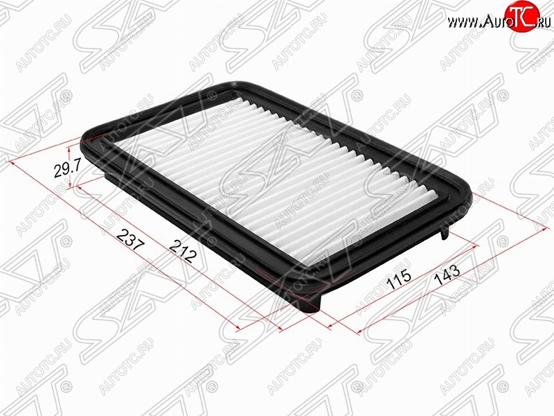 299 р. Фильтр воздушный двигателя SAT (237х143х29.7 mm)  Suzuki Swift  ZC (2003-2008) дорестайлинг, хэтчбэк 5 дв.  с доставкой в г. Омск