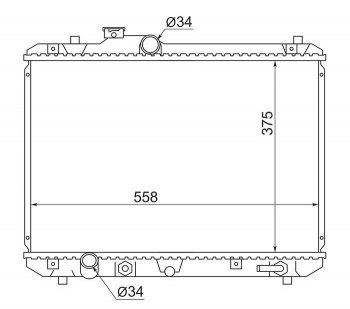 Радиатор двигателя SAT Suzuki Swift ZC дорестайлинг, хэтчбэк 5 дв. (2003-2008)