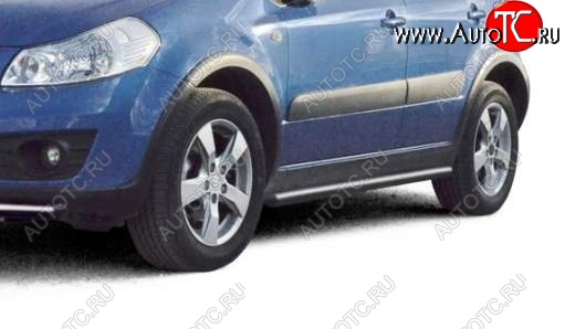 22 999 р. Защита порогов ТехноСфера (Техно Сфера) (нержавейка, 63.5 mm)  Suzuki SX4  GYA,GYB (2010-2016)  рестайлинг, хэтчбэк  с доставкой в г. Омск