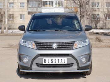 14 799 р. Одинарная защита переднего бампера диаметром 42 мм SLITKOFF Suzuki Vitara LY дорестайлинг (2015-2019)  с доставкой в г. Омск. Увеличить фотографию 2