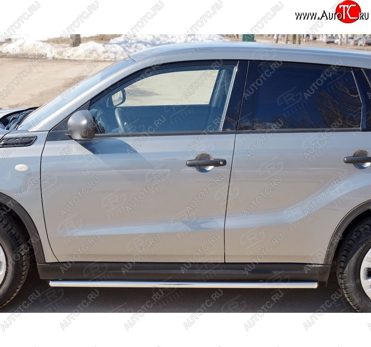 14 299 р. Защита порогов Russtal из круглой трубы диаметром 42 мм v1 Suzuki Vitara LY дорестайлинг (2015-2019)  с доставкой в г. Омск