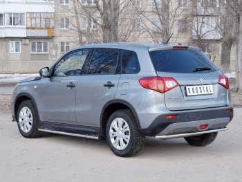 7 899 р. Защита заднего бампера (Ø42 мм, нержавейка) Russtal  Suzuki Vitara  LY (2015-2019) дорестайлинг  с доставкой в г. Омск. Увеличить фотографию 3