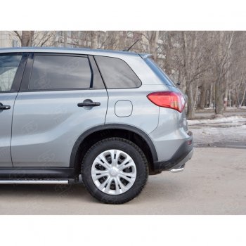 7 899 р. Защита заднего бампера (Ø42 мм, нержавейка) Russtal  Suzuki Vitara  LY (2015-2019) дорестайлинг  с доставкой в г. Омск. Увеличить фотографию 1