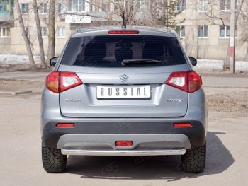 13 399 р. Одинарная защита заднего бампера из трубы диаметром 63 мм SLITKOFF  Suzuki Vitara  LY (2015-2019) дорестайлинг  с доставкой в г. Омск. Увеличить фотографию 3