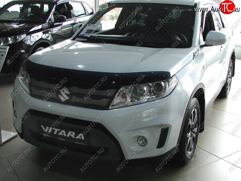 2 879 р. Дефлектор капота SIM Suzuki Vitara LY дорестайлинг (2015-2019)  с доставкой в г. Омск