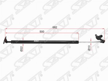 Левый упор крышки багажника (газовый) SAT Toyota Alphard H10 рестайлинг (2005-2008)