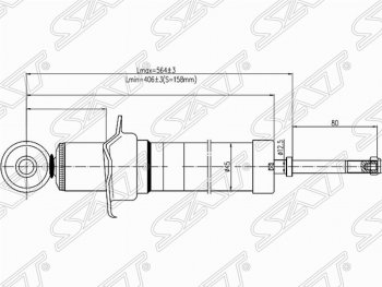 2 459 р. Амортизатор задний SAT (установка на левую или правую сторону)  Toyota Altezza - Verossa  с доставкой в г. Омск. Увеличить фотографию 1