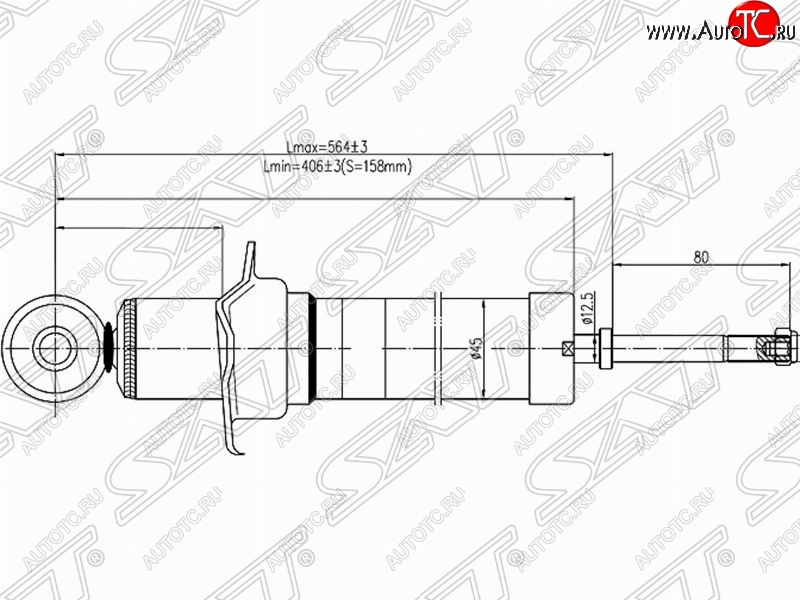 2 459 р. Амортизатор задний SAT (установка на левую или правую сторону)  Toyota Altezza - Verossa  с доставкой в г. Омск