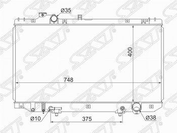 Радиатор двигателя SAT Toyota Aristo S160 дорестайлинг (1997-2001)