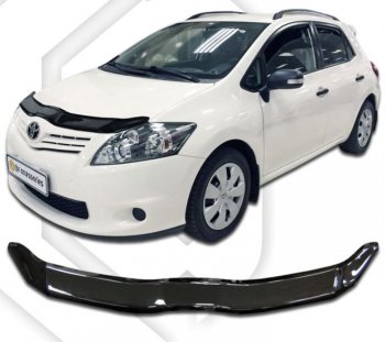 1 759 р. Дефлектор капота CA-Plastiс  Toyota Auris  E150 (2010-2012) хэтчбэк 5 дв. рестайлинг (Classic черный, Без надписи)  с доставкой в г. Омск. Увеличить фотографию 1