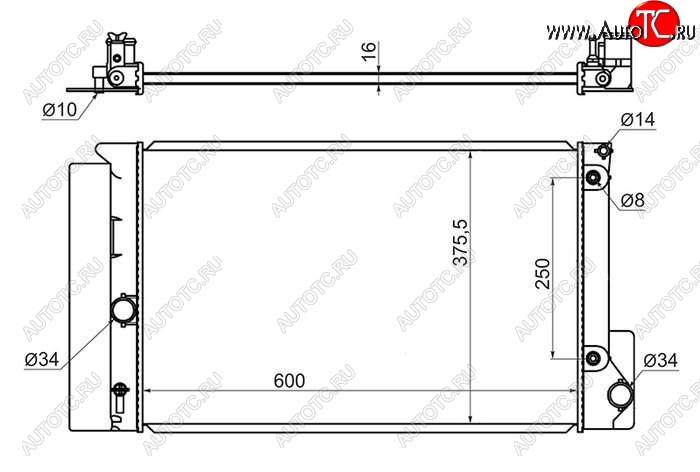 4 199 р. Радиатор двигателя SAT  Toyota Auris ( E150,  E180) - Corolla Rumion  E150  с доставкой в г. Омск