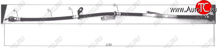 1 199 р. Тормозной шланг SAT (передний, правый) Toyota Auris E150 хэтчбэк 5 дв. дорестайлинг (2006-2010)  с доставкой в г. Омск