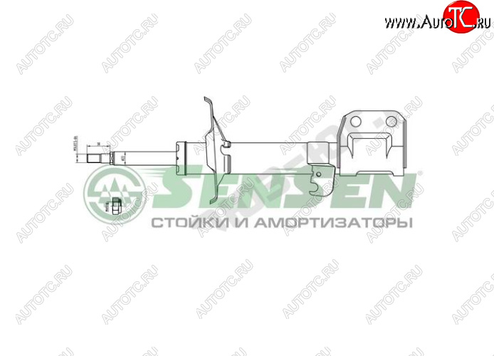 4 299 р. Левый амортизатор передний SENSEN Toyota Avensis T250 универсал дорестайлинг (2003-2006)  с доставкой в г. Омск