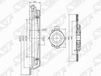 Комплект сцепления (1.6, 1.8, 4AFE, 7AFE, 1ZZ-FE) SAT Toyota Avensis T220 седан дорестайлинг (1997-2001)