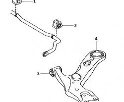 739 р. Полиуретановая втулка стабилизатора передней подвески (левая) Точка Опоры (23,4 мм) Toyota Avensis T270 седан дорестайлинг (2008-2011)  с доставкой в г. Омск. Увеличить фотографию 2