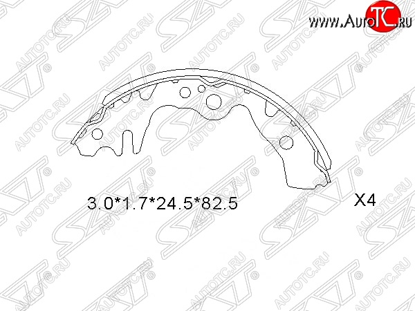 1 399 р. Колодки тормозные задние SAT  Toyota bB  2 - Passo ( 1,  2)  с доставкой в г. Омск