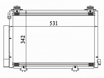 Радиатор кондиционера SAT Toyota bB 1 (2000-2005)