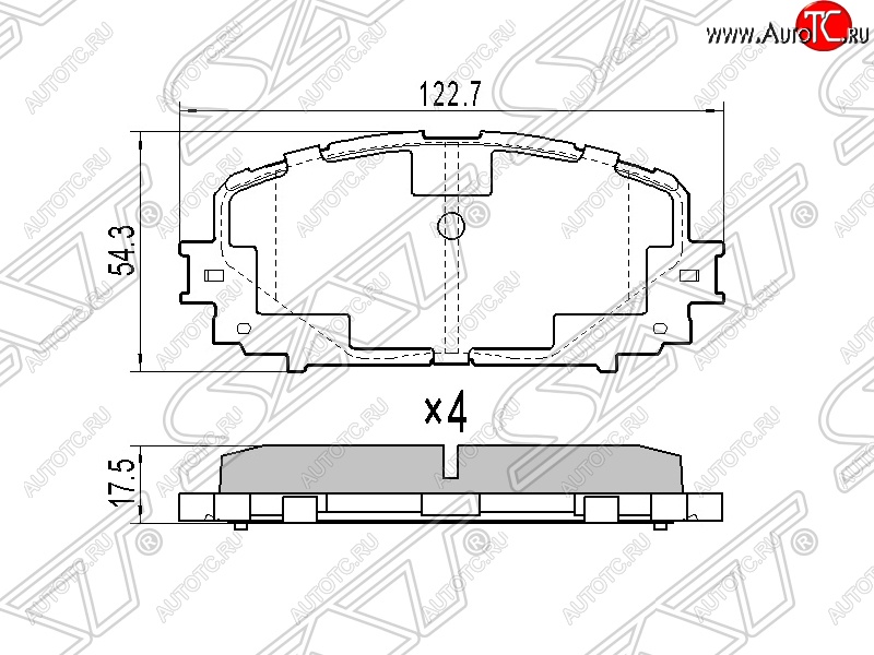 1 229 р. Колодки тормозные SAT (передние) Toyota Belta/Yaris XP90 седан (2005-2012)  с доставкой в г. Омск