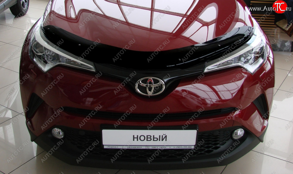 2 879 р. Дефлектор капота SIM Toyota C-HR NGX10, ZGX10 рестайлинг (2019-2024)  с доставкой в г. Омск