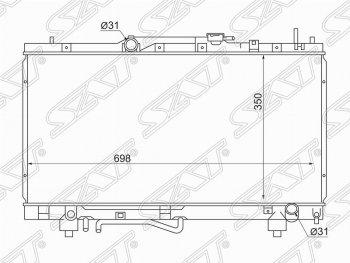 5 449 р. Радиатор двигателя SAT (трубчатый, МКПП/АКПП, Китай) Toyota Caldina T190 дорестайлинг универсал (1992-1995)  с доставкой в г. Омск. Увеличить фотографию 1