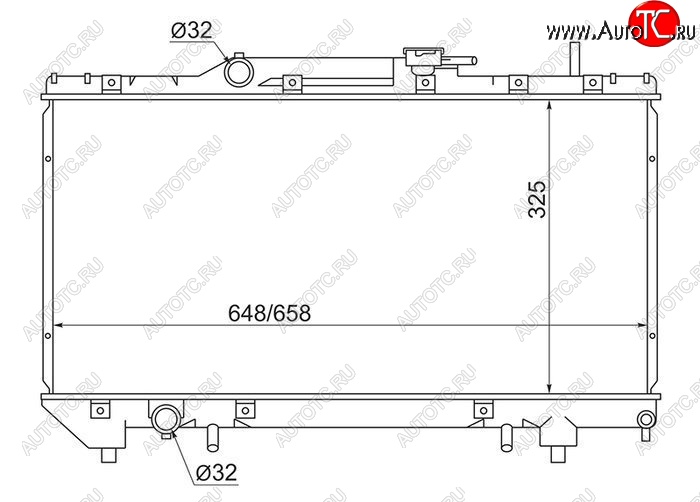 6 199 р. Радиатор двигателя SAT Toyota Carina T190 седан дорестайлинг (1992-1994)  с доставкой в г. Омск