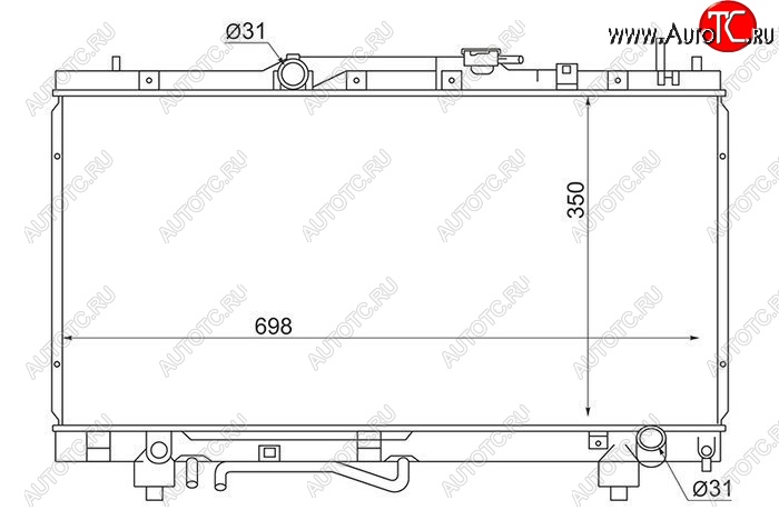 6 849 р. Радиатор двигателя SAT (пластинчатый, пробка радиатора R102A) Toyota Caldina T210 дорестайлинг универсал (1997-1999)  с доставкой в г. Омск