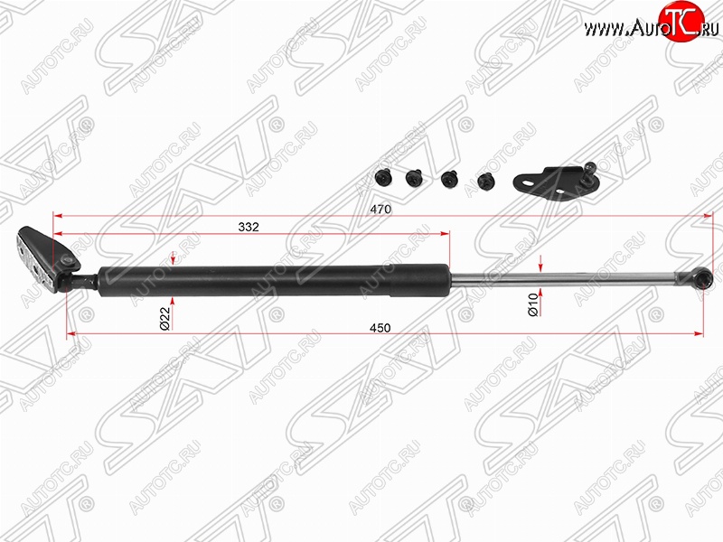 1 289 р. Правый газовый упор крышки багажника SAT  Toyota Caldina  T210 (1997-1999) дорестайлинг универсал  с доставкой в г. Омск