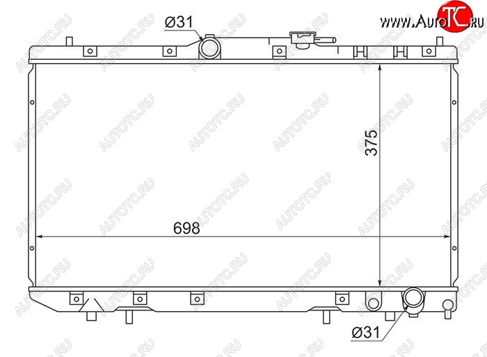 7 199 р. Радиатор двигателя SAT (DIESEL)  Toyota Caldina  T210 - Corona Premio  T210  с доставкой в г. Омск