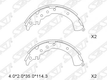 1 799 р. Колодки тормозные SAT (задние, 4WD)  Toyota Caldina  T210 (1997-2002) дорестайлинг универсал, рестайлинг универсал  с доставкой в г. Омск. Увеличить фотографию 1