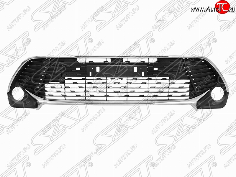 7 299 р. Решётка в передний бампер (с оправами) (RUSSIAN TYPE) SAT  Toyota Camry  XV55 (2017-2018) 2-ой рестайлинг  с доставкой в г. Омск