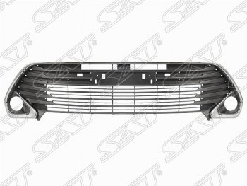 Решётка в передний бампер (с хром молдингом) (RUSSIAN TYPE) SAT Toyota (Тойота) Camry (Камри)  XV55 (2014-2017) XV55 1-ый рестайлинг