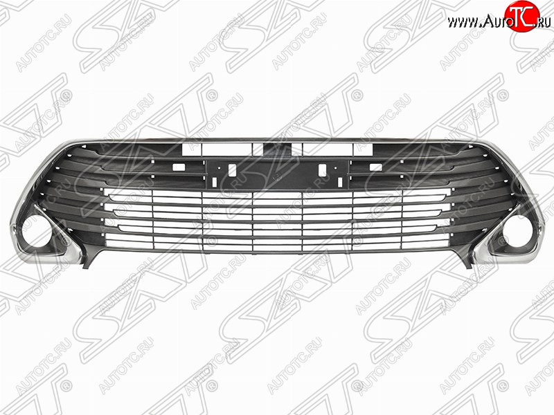6 399 р. Решётка в передний бампер (с хром молдингом) (RUSSIAN TYPE) SAT  Toyota Camry  XV55 (2014-2017) 1-ый рестайлинг  с доставкой в г. Омск