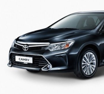 135 999 р. Передний бампер Original (без омывателей фар)  Toyota Camry  XV55 (2014-2017) 1-ый рестайлинг (Неокрашенный)  с доставкой в г. Омск. Увеличить фотографию 1