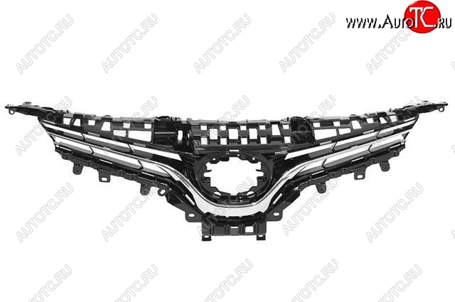 5 649 р. Решётка радиатора (с хром молдингом) SAT Toyota Camry XV70 дорестайлинг (2017-2021)  с доставкой в г. Омск