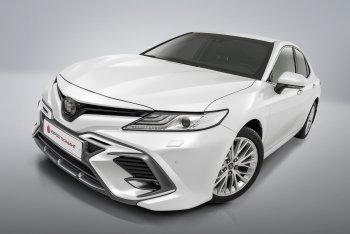 17 999 р. Накладка в центральный воздухозаборник переднего бампера Harius  Toyota Camry  XV70 (2017-2021) дорестайлинг (Неокрашенная)  с доставкой в г. Омск. Увеличить фотографию 3