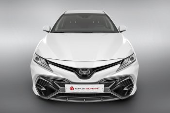 17 999 р. Накладка в центральный воздухозаборник переднего бампера Harius  Toyota Camry  XV70 (2017-2021) дорестайлинг (Неокрашенная)  с доставкой в г. Омск. Увеличить фотографию 1