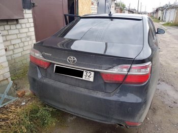 2 799 р. Лип спойлер АВТОКРАТ Toyota Camry XV55 1-ый рестайлинг (2014-2017) (Неокрашенный)  с доставкой в г. Омск. Увеличить фотографию 5